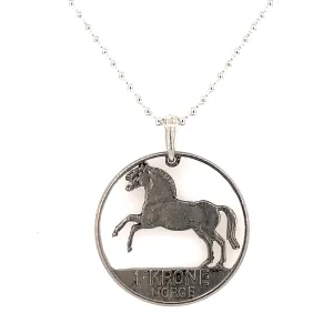 Norwegian Krone Horse Coin Necklace