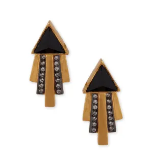 Nubia Two-Tone Fan Stud Earrings