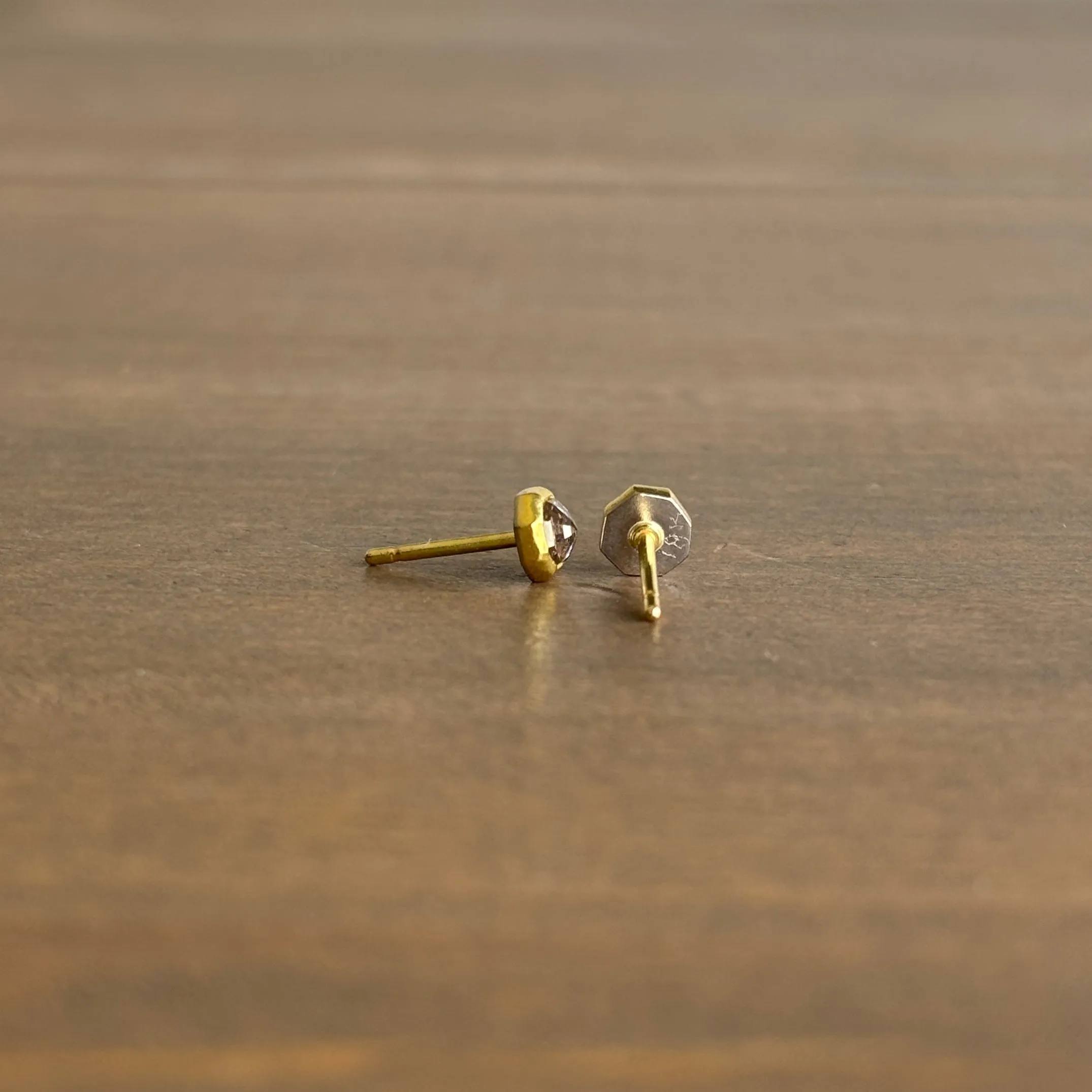 Octagon Diamond Stud Earrings