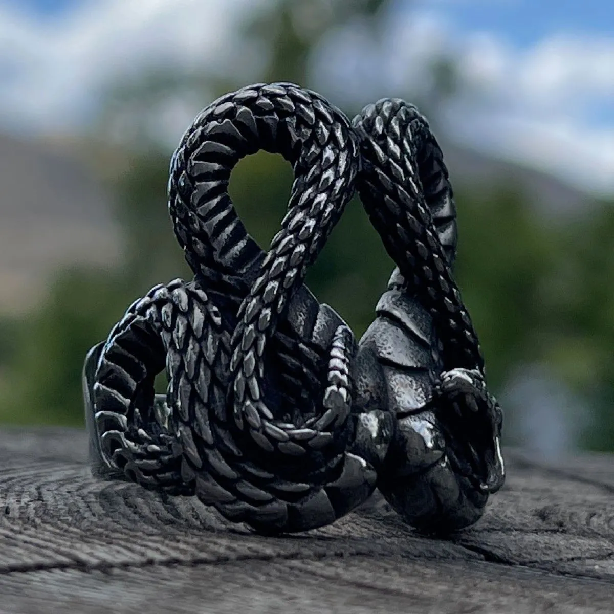'Once Bitten, Twice Shy' RattleSnake Ring (#722)