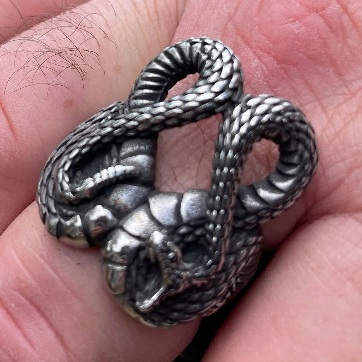 'Once Bitten, Twice Shy' RattleSnake Ring (#722)