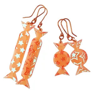 ORANGE GLAM CANDY EARRINGS