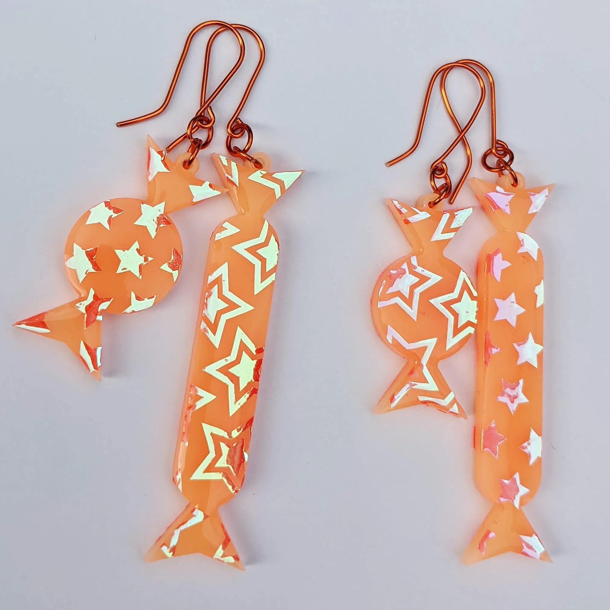 ORANGE GLAM CANDY EARRINGS