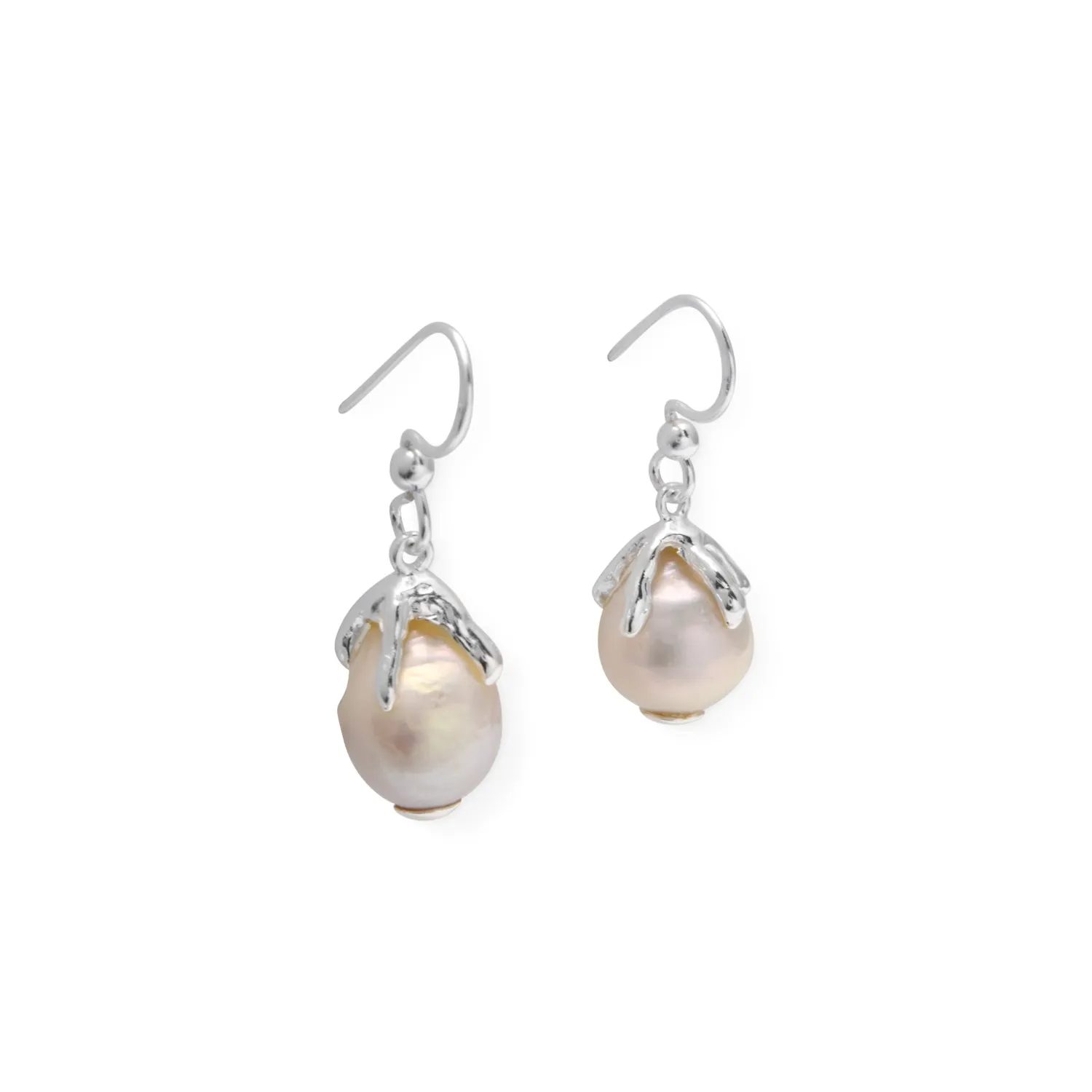 Overflow baroque pearl earrings
