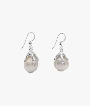 Overflow baroque pearl earrings