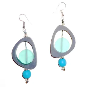 Ovoid Resin Earrings - Gray