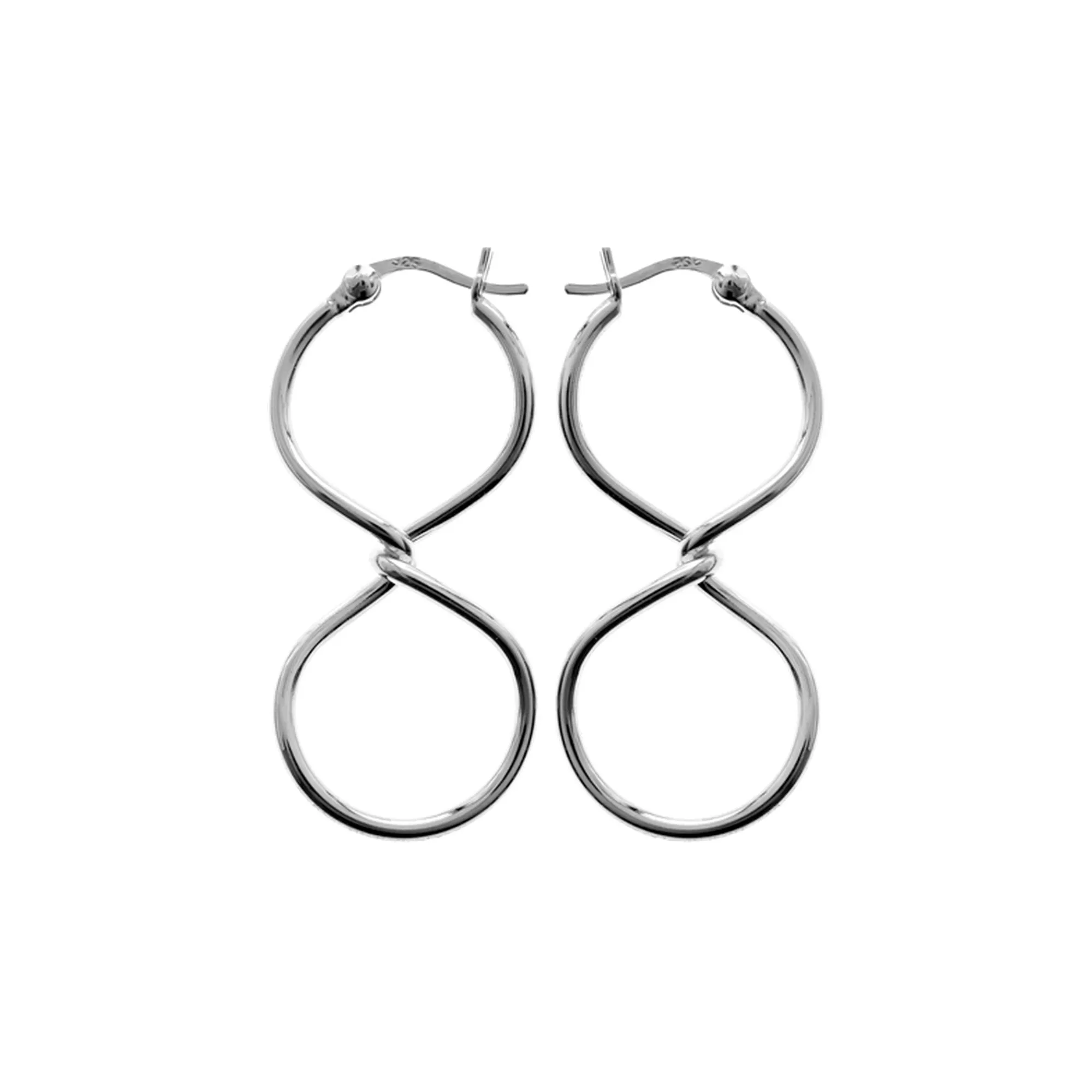 Paige infinity symbol hoop earrings