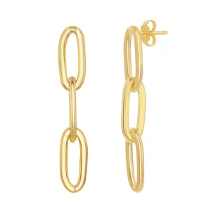 Paperclip Drop Earrings
