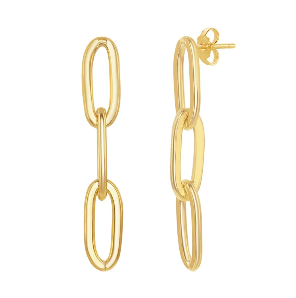 Paperclip Drop Earrings