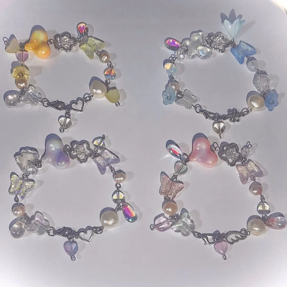 pastel freshwater pearl bracelets