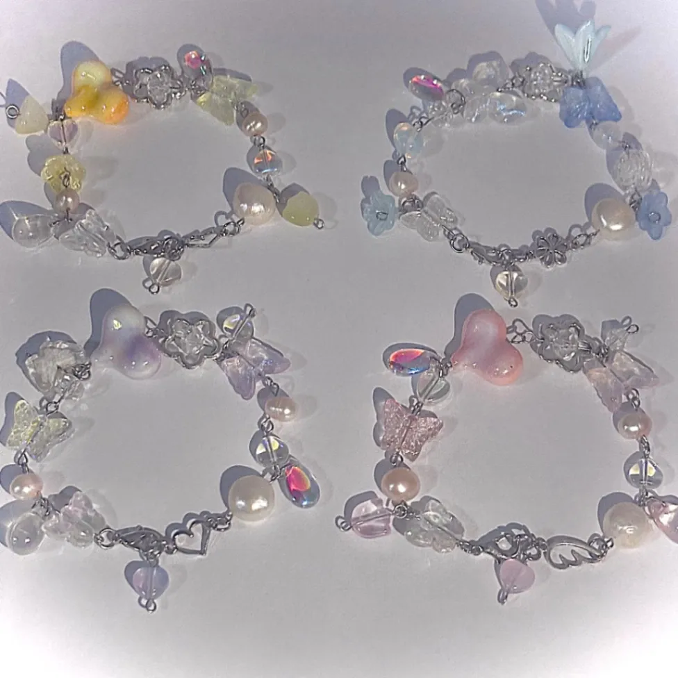 pastel freshwater pearl bracelets