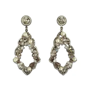 Payton Antique Sparkle Teardrop Applique Earrings