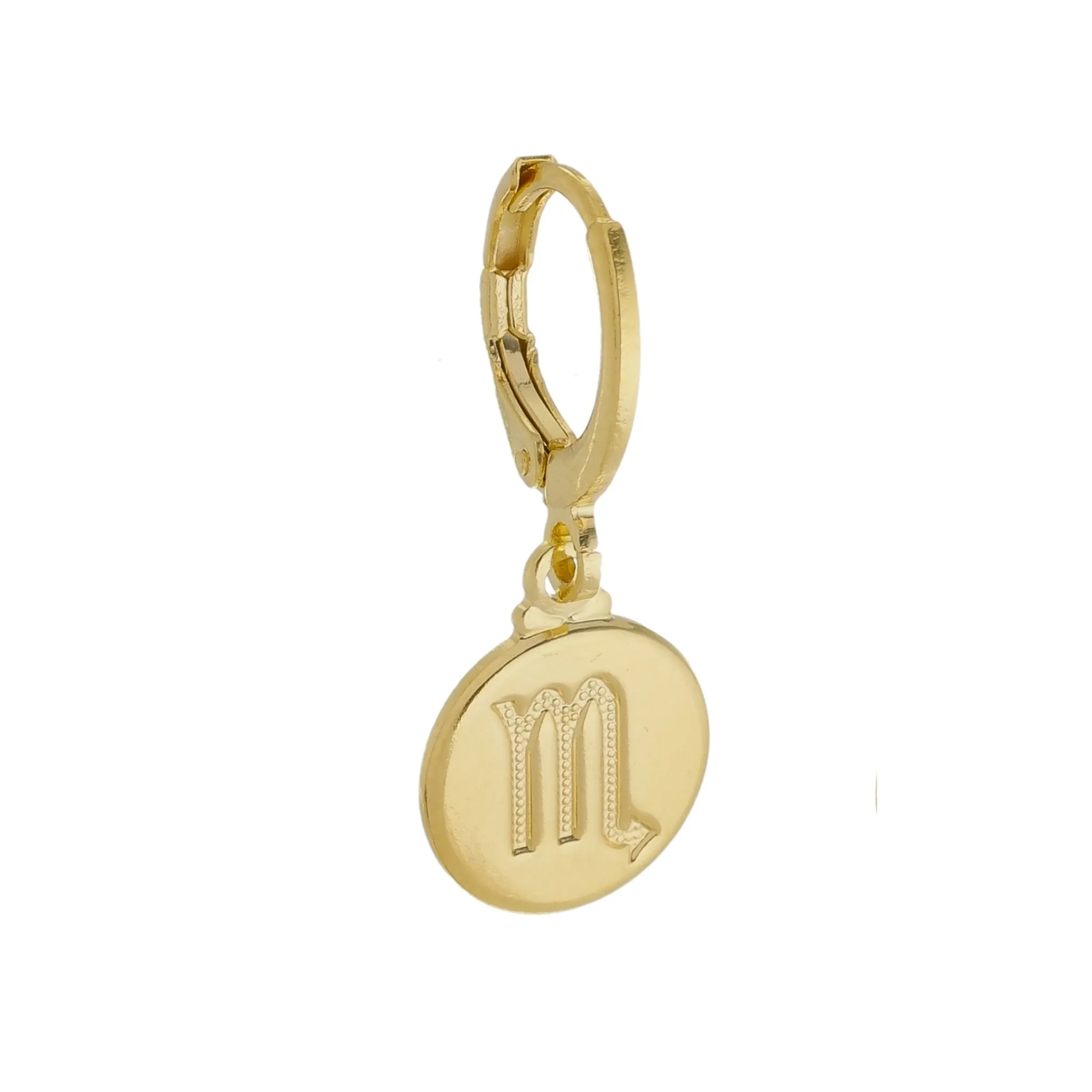 PDZ   Zodiac 18K Gold Plated Huggie Pendant