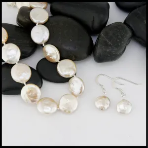 Peach Coin Pearl Necklace