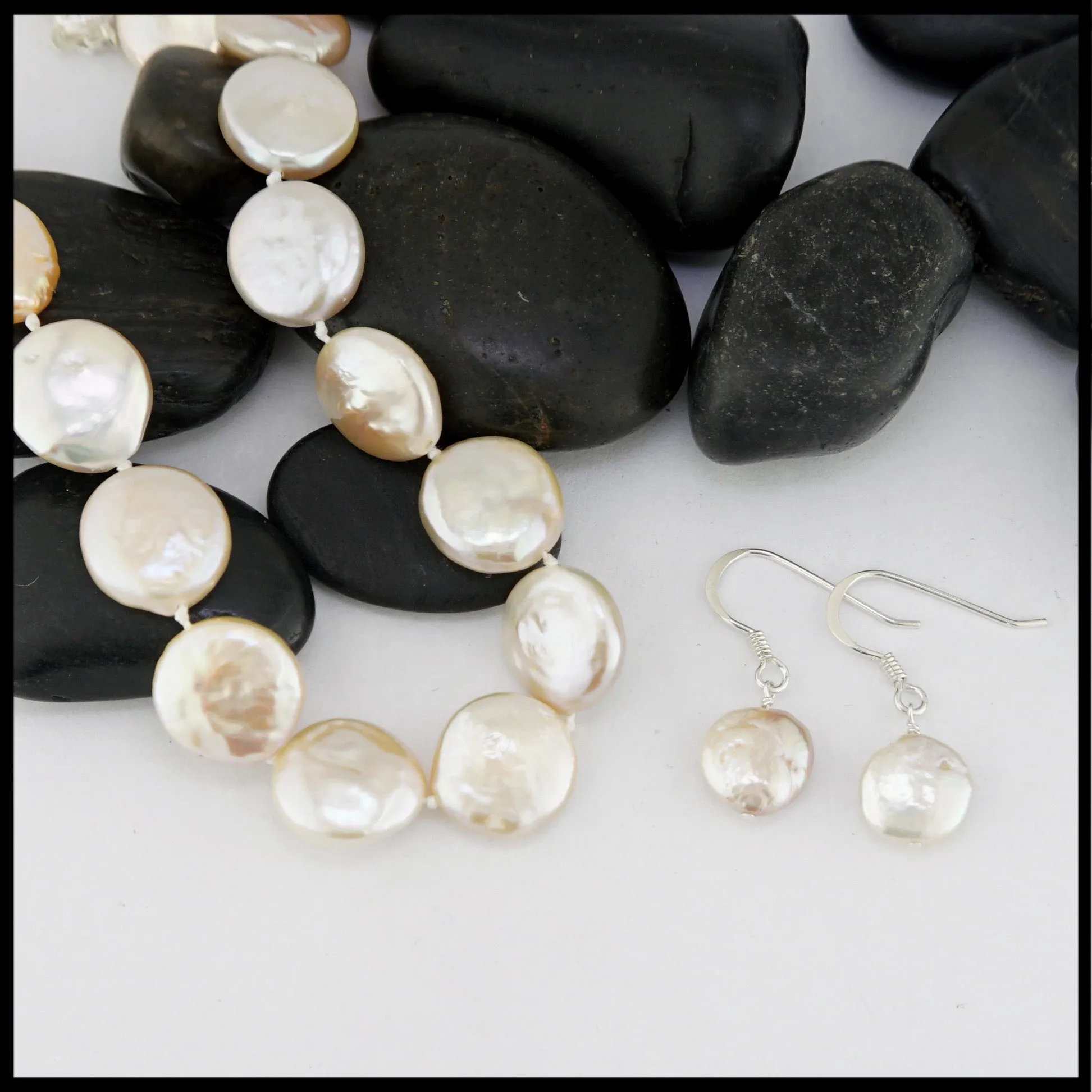 Peach Coin Pearl Necklace