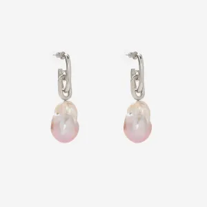 Pearl Bond Earrings in Silver