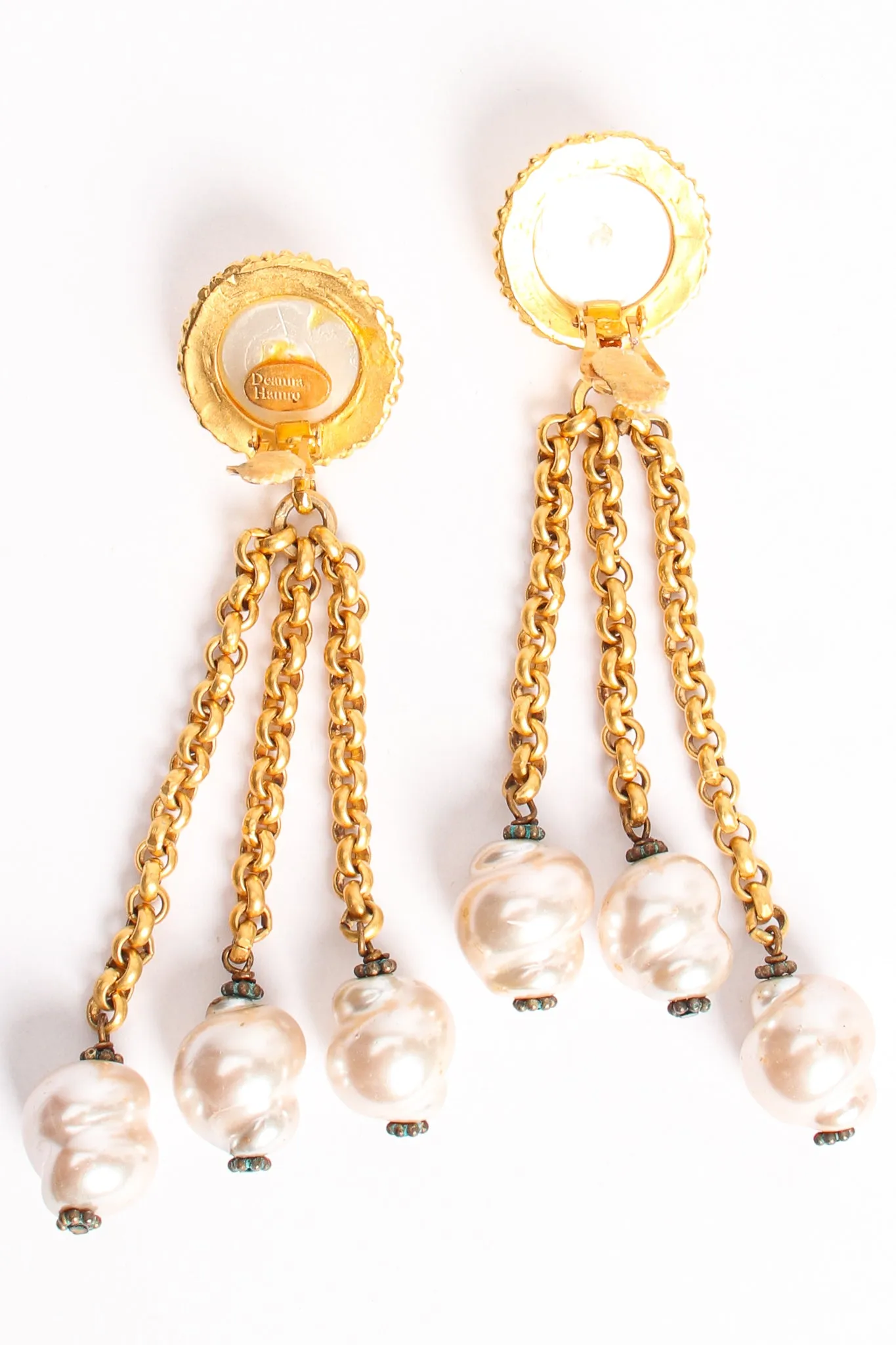Pearl Chain Drop Earrings