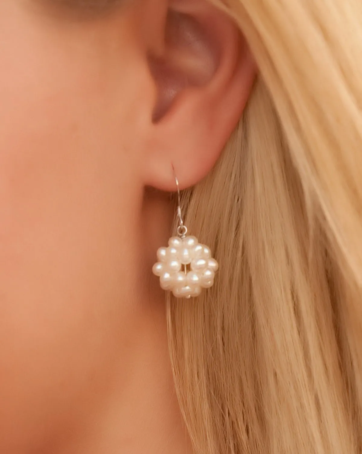 Pearl Cluster Earrings