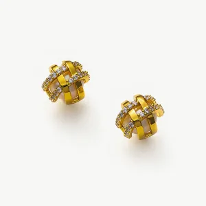 Pearl Coiled Stud Earrings