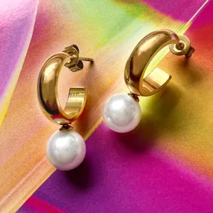 pearl cuff hoops