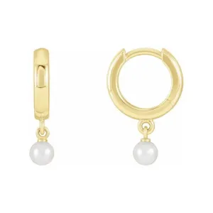 Pearl Dangle Huggies