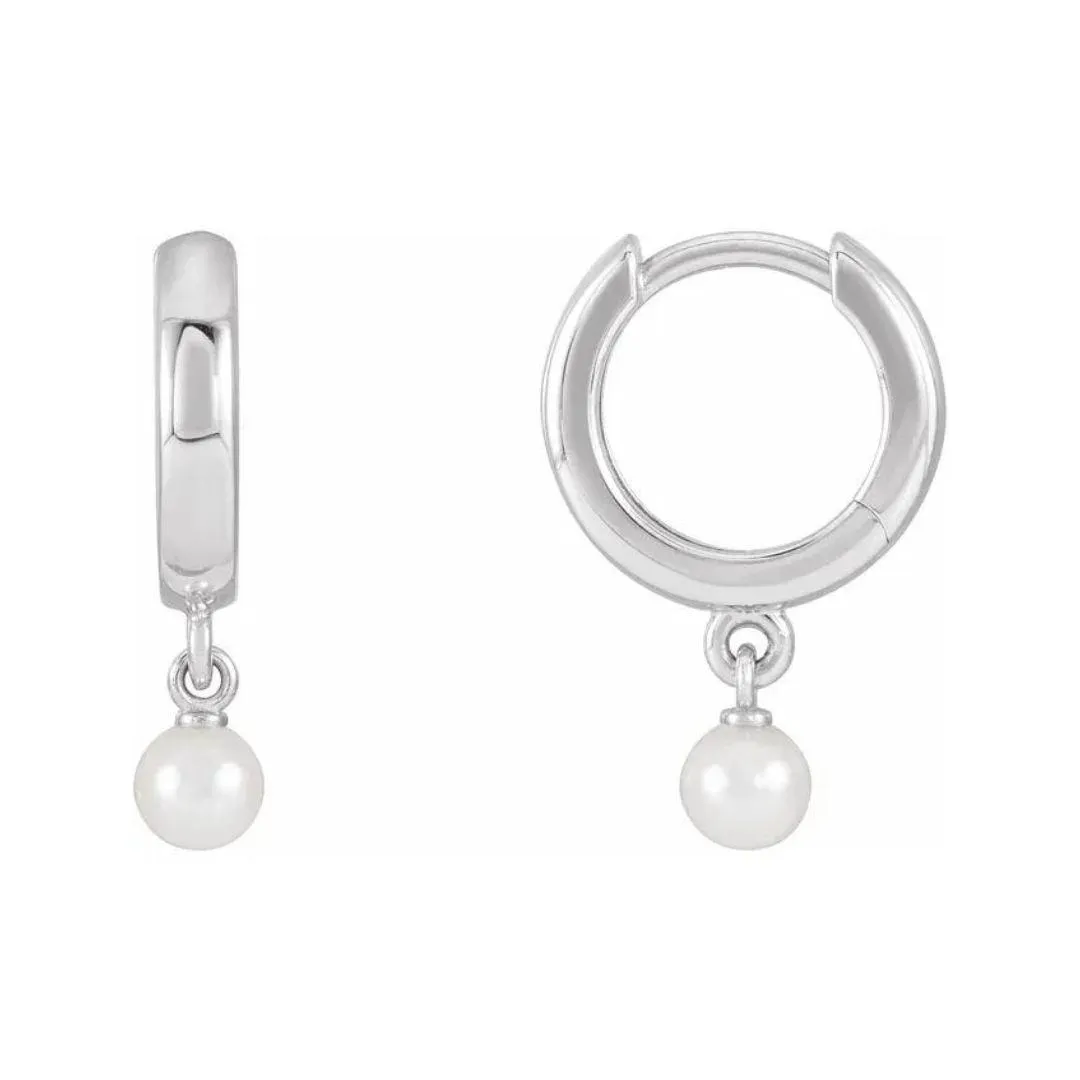 Pearl Dangle Huggies