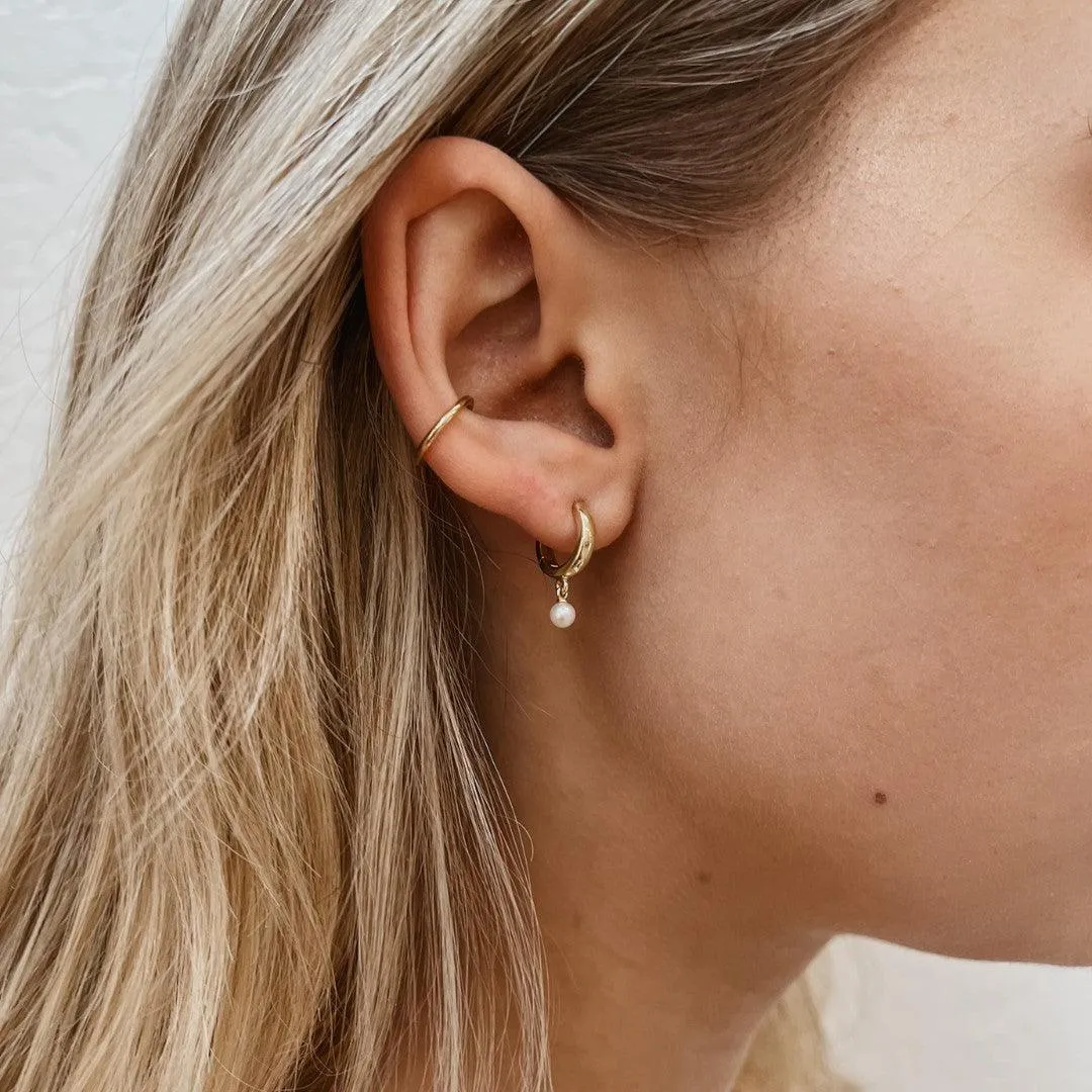 Pearl Dangle Huggies