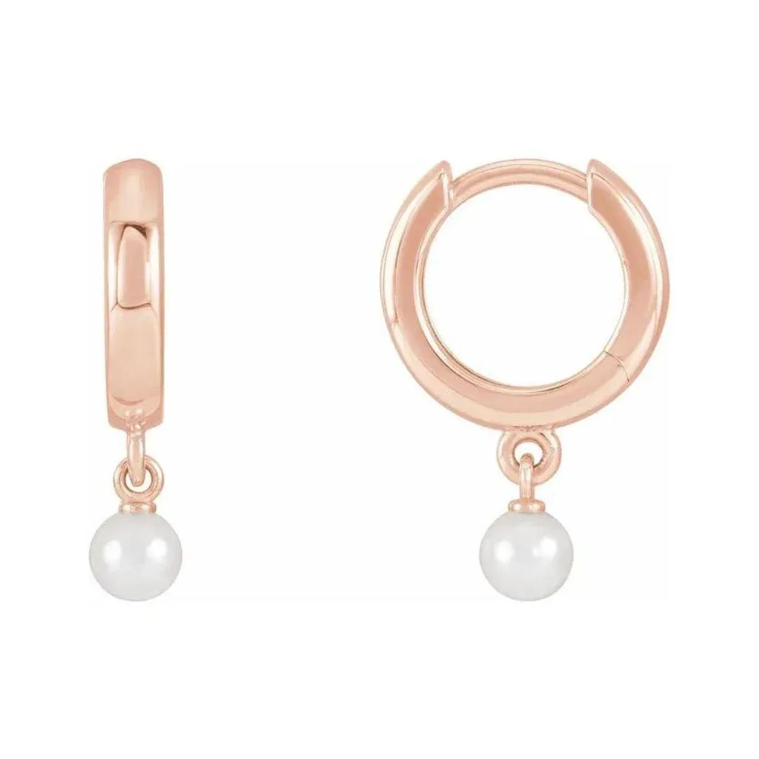 Pearl Dangle Huggies
