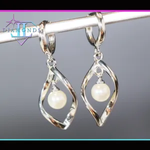 Pearl Earrings | Silver Pearl Earrings | Womens Pearl Earrings | Pearl earrings for Women | Girls Pearl Earrings | Ladies Pearl Earrings