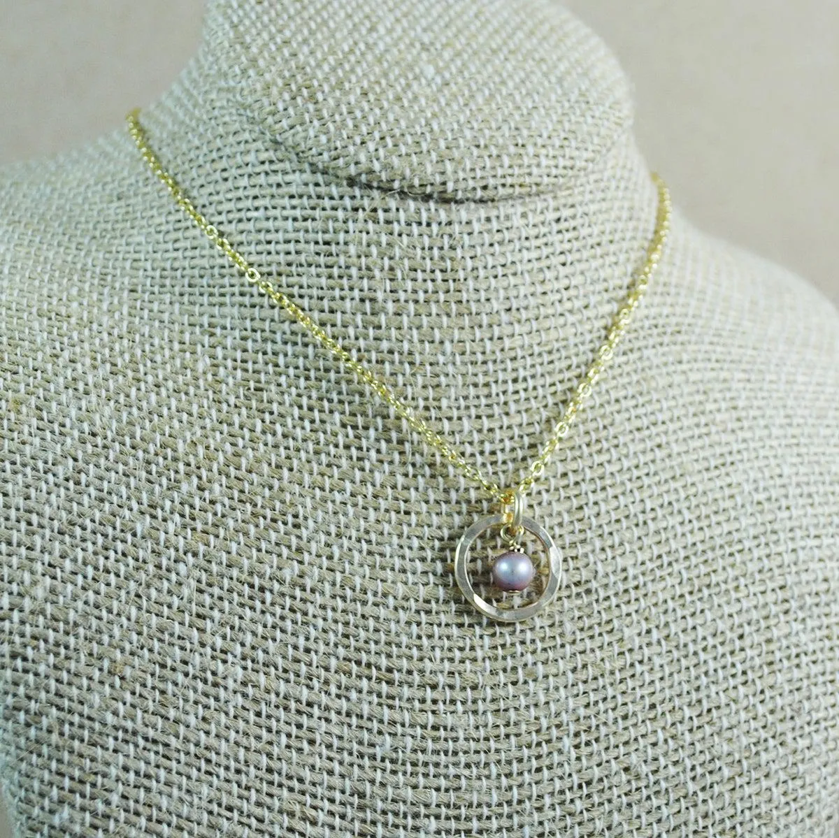 Pearl Halo Pendant - gold-filled