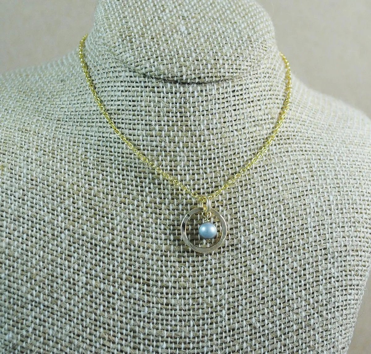 Pearl Halo Pendant - gold-filled