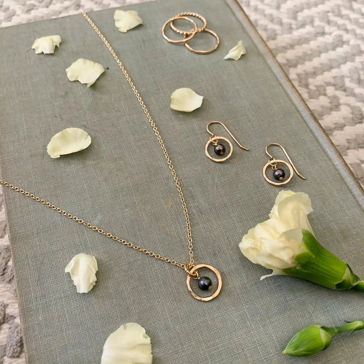 Pearl Halo Pendant - gold-filled