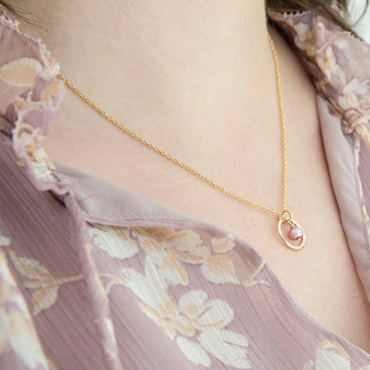 Pearl Halo Pendant - gold-filled