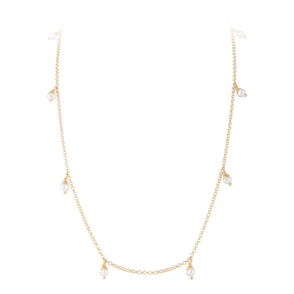 PEARL POM NECKLACE