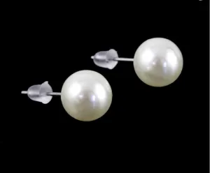 Pearl stud earrings