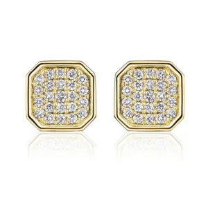 Penny Preville Asscher Shape Pavé Stud Earrings