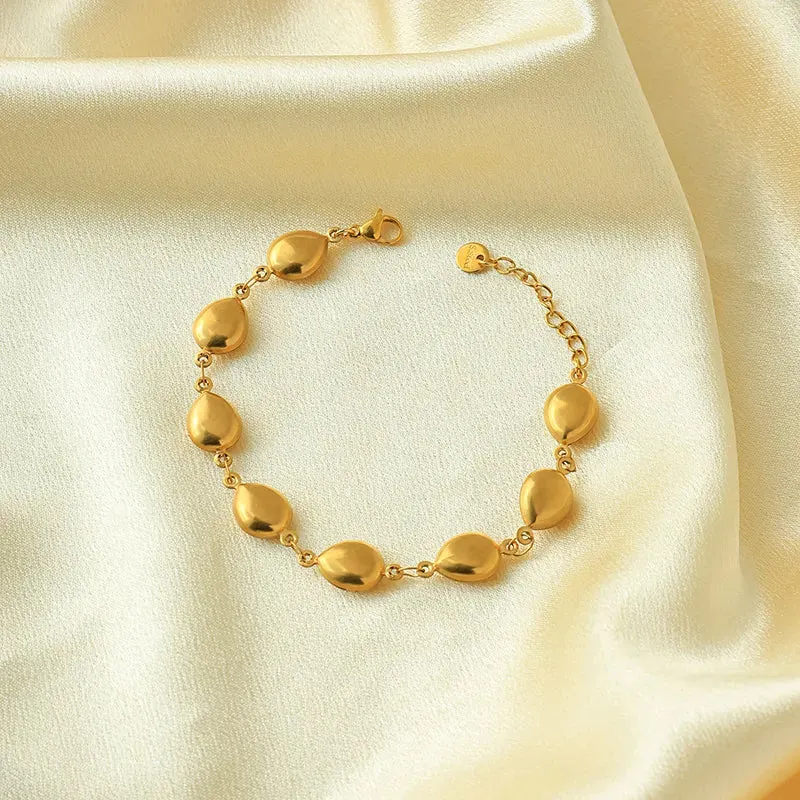 Pentagram Cross Oval 304 Stainless Steel 14K Gold Plated Bracelets