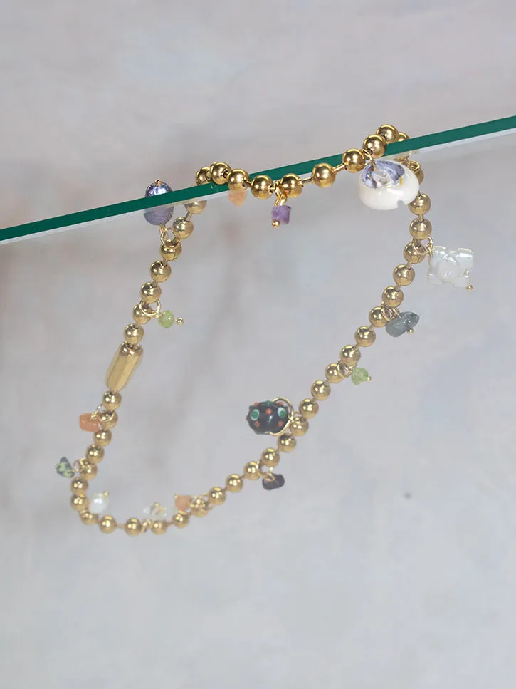 Perfume Studio Beach Junk Necklace, Gold