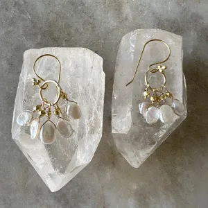 Petra Freshwater Pearl Cluster Earrings