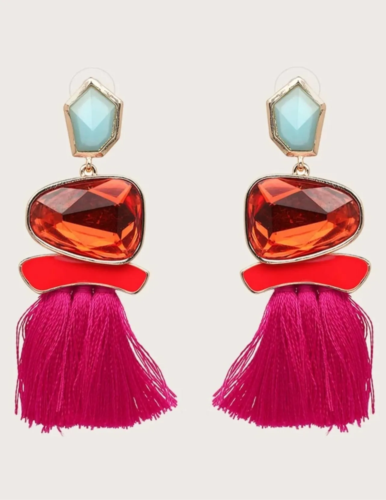 Pink Duster Earrings