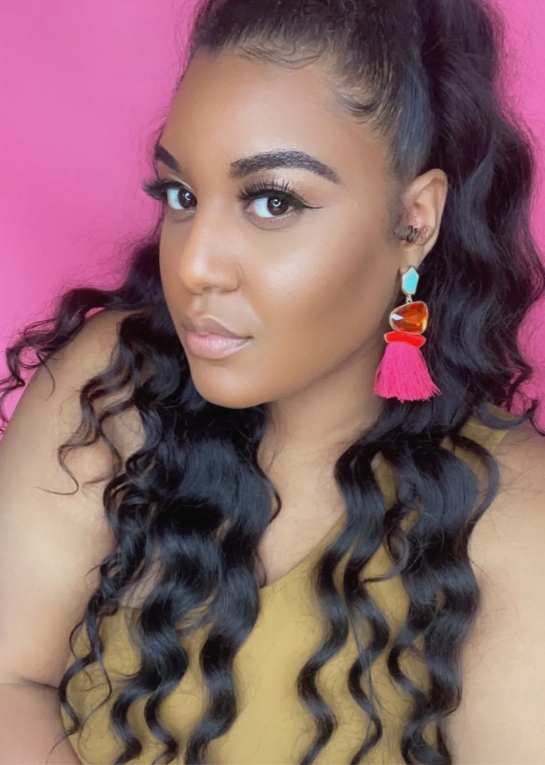 Pink Duster Earrings
