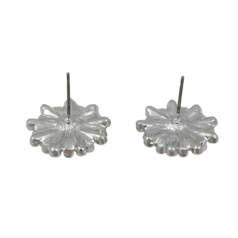 Pink Pearl with AB Crystals Pierced Earring - PRE612
