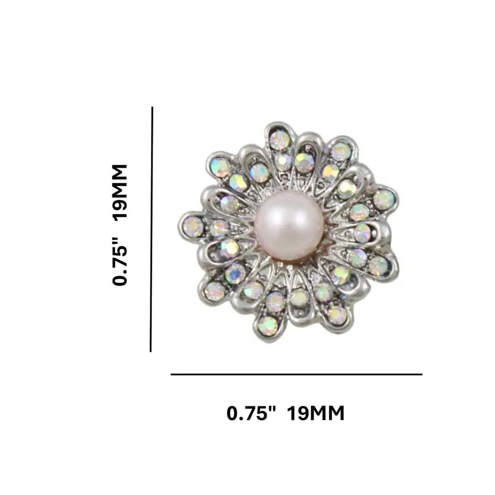 Pink Pearl with AB Crystals Pierced Earring - PRE612