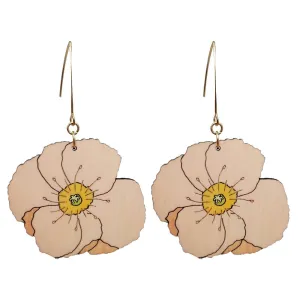 Pink Poppy Earrings