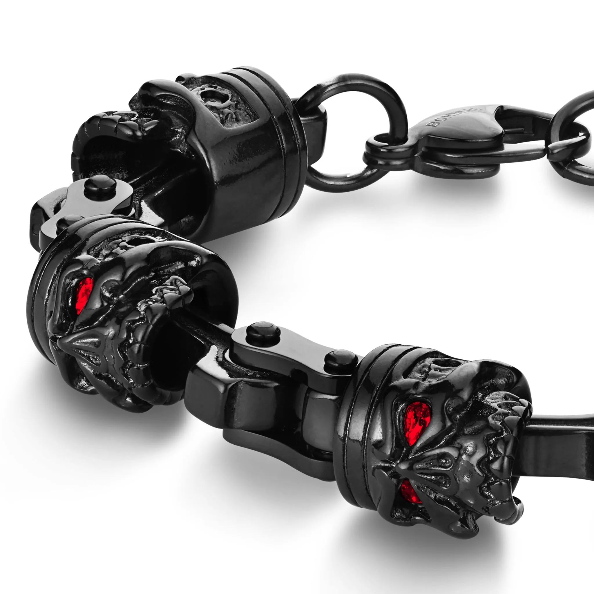 PISTON SKULL BLACK RED EYES