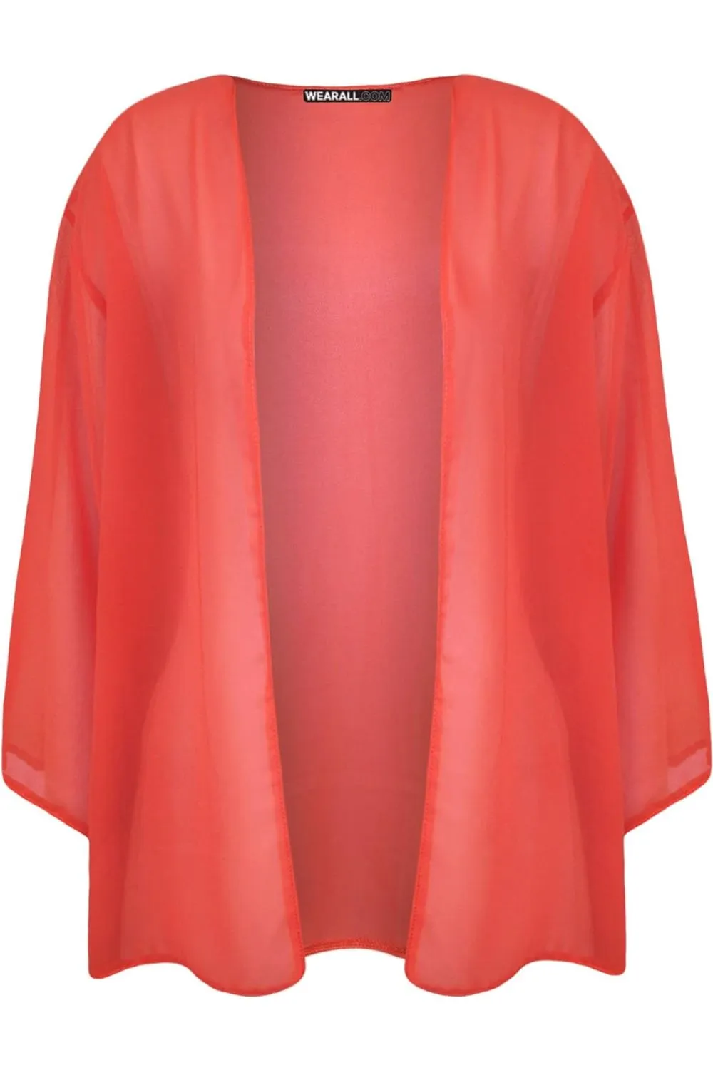 Plain 3/4 Open Kimono Cardigan Top