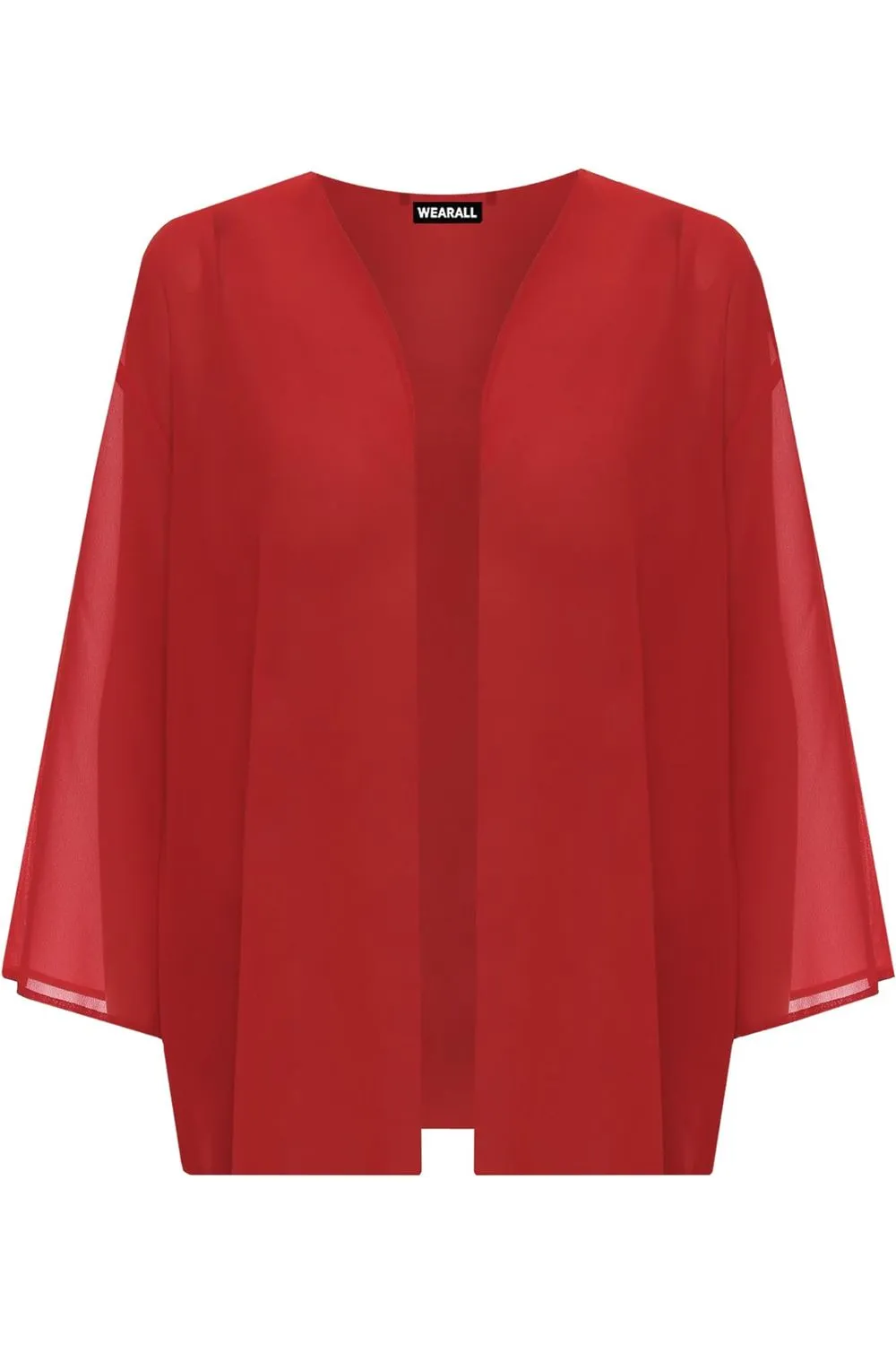 Plain 3/4 Open Kimono Cardigan Top