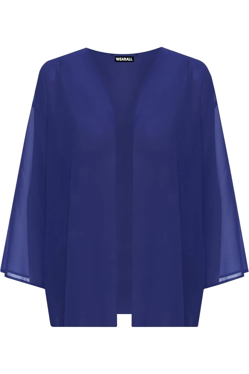 Plain 3/4 Open Kimono Cardigan Top