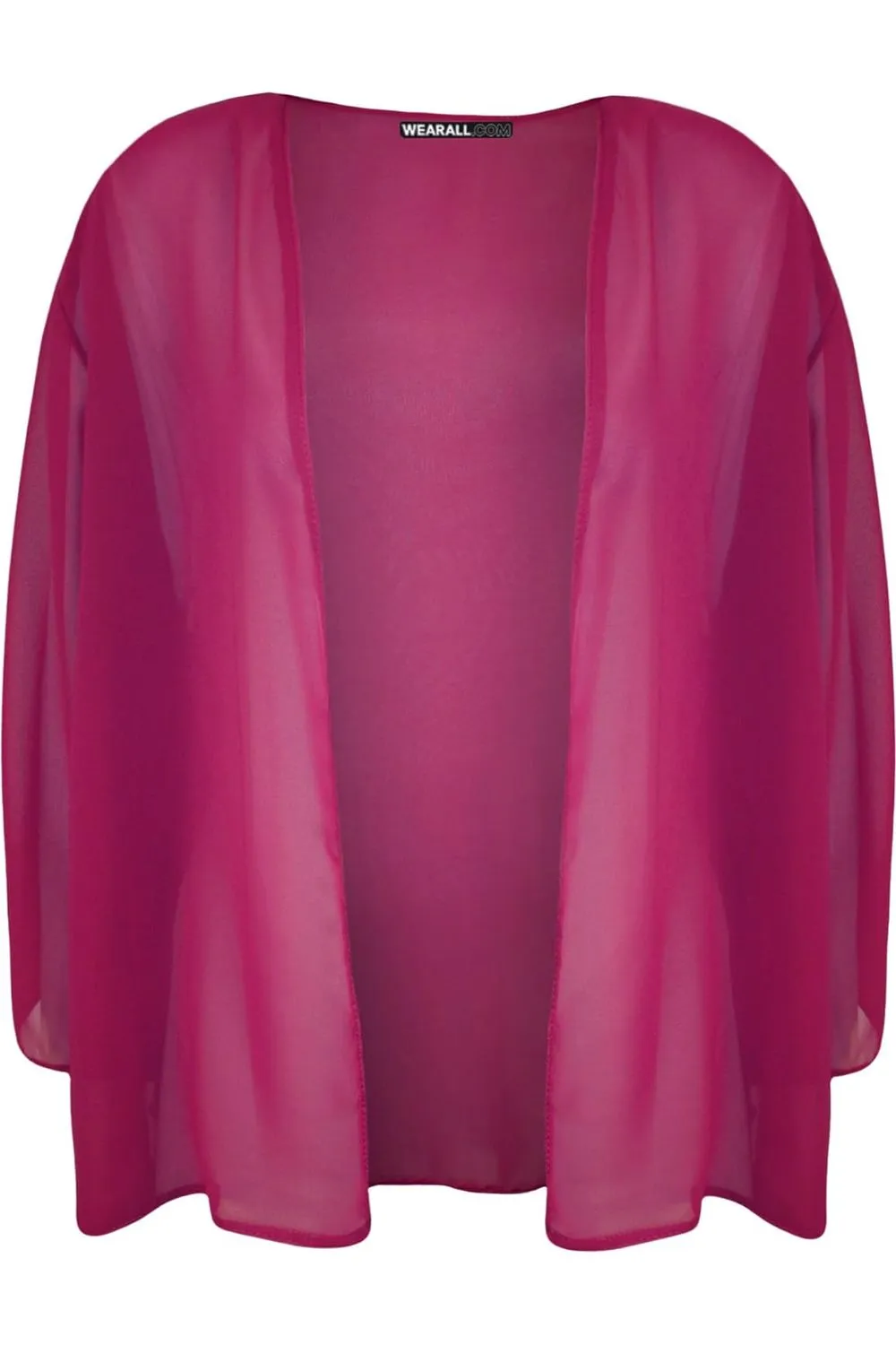 Plain 3/4 Open Kimono Cardigan Top