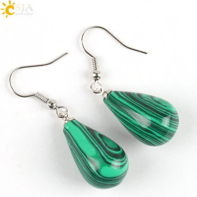 Platinum plated Copper Vintage Pear Shape Water Drop Dangle Earring